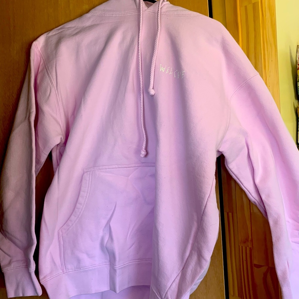 Lightly used pink Welcome hoodie. Men’s medium.